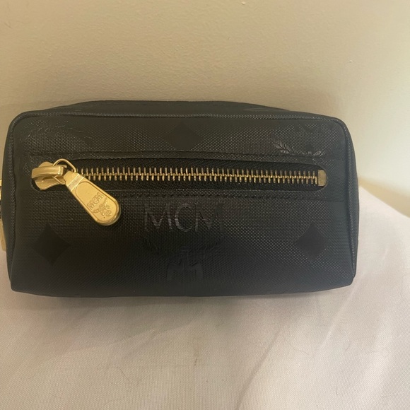 MCM Handbags - Authentic MCM Black Luxury mini Coin Pouch with Gold Hardware 4x2 inches